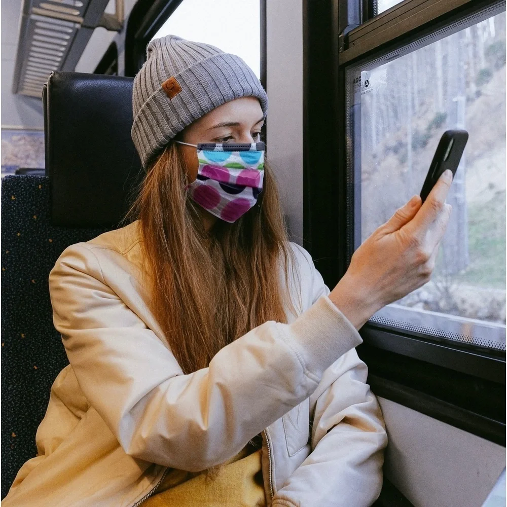 Polka Dot Cloth Face Mask